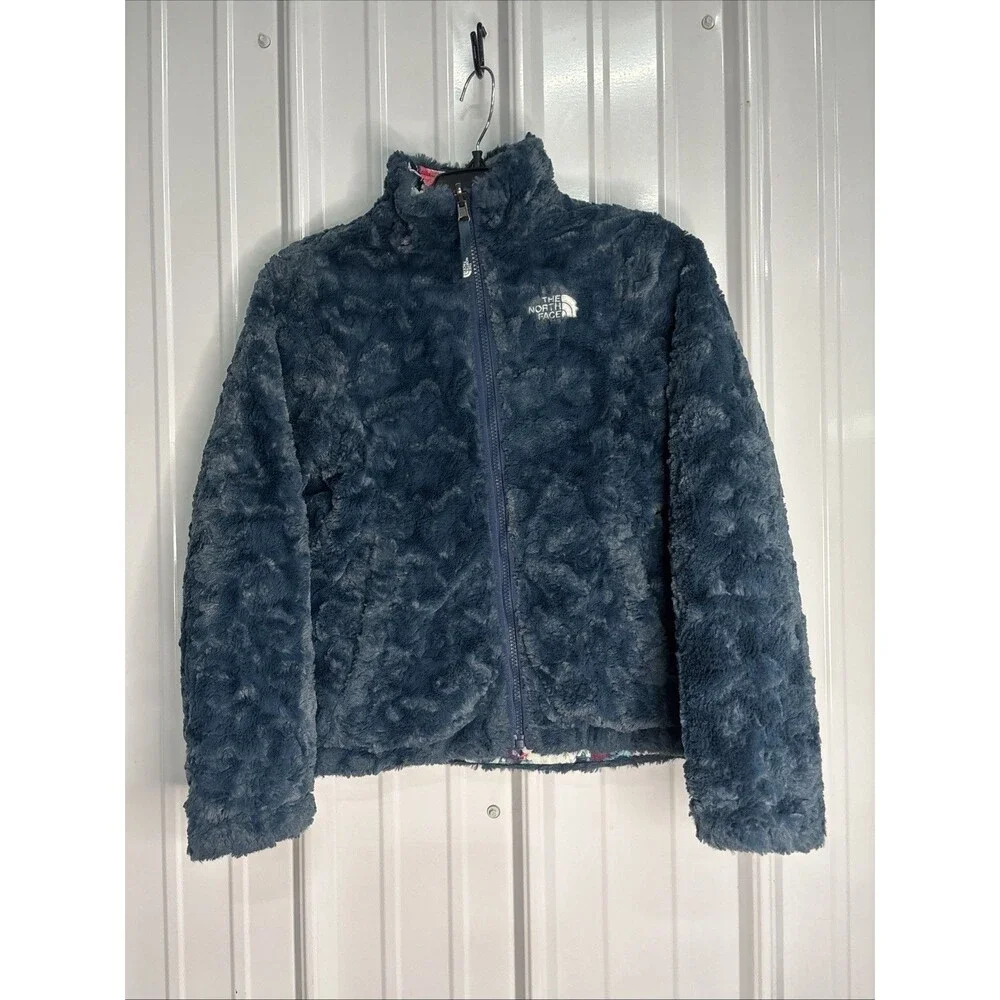 The North Face Mossbud Girls Reversible Jacket Size Med 10/12 EUC